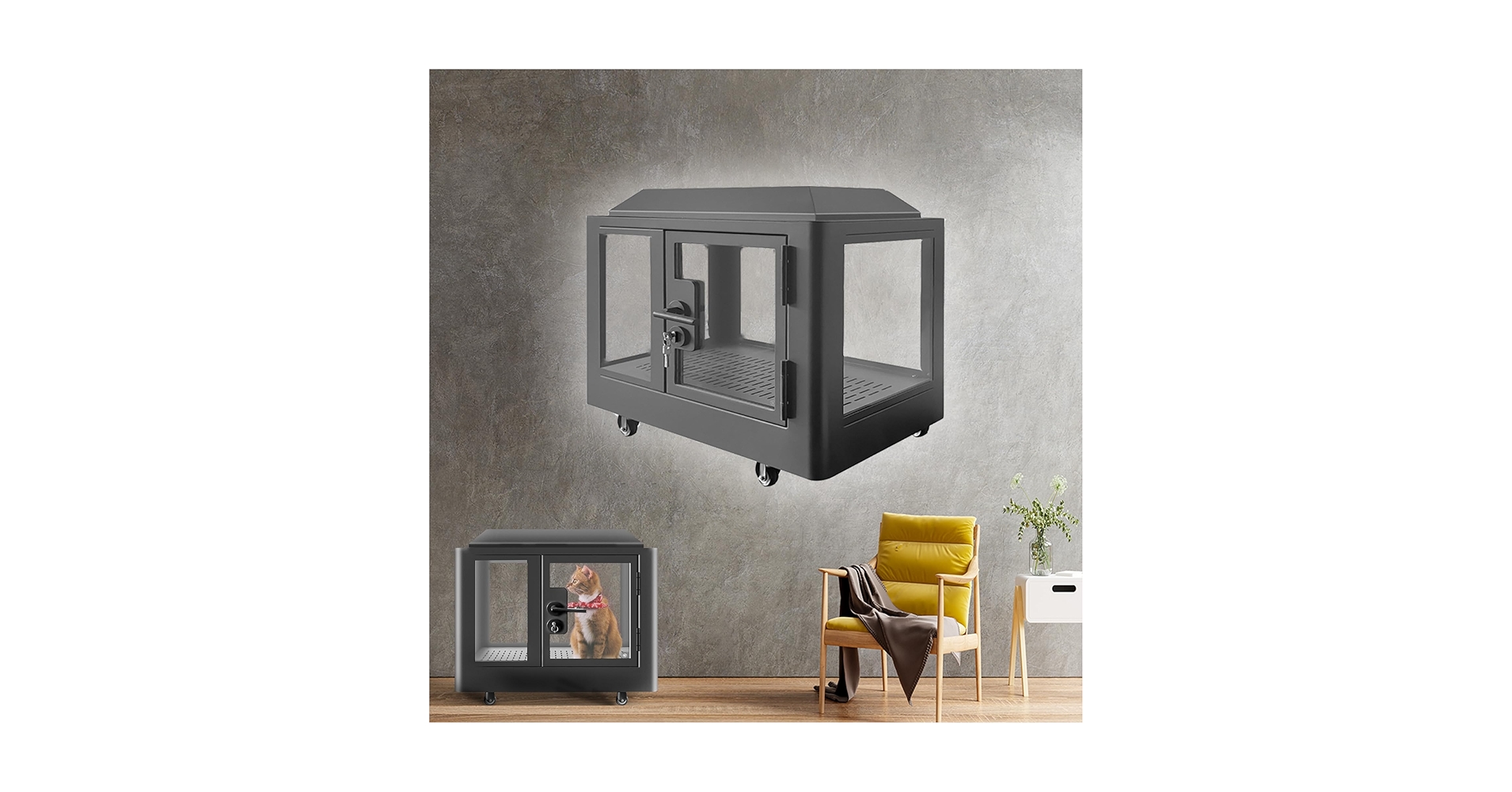 Amazon | Fovny ペット用防音室 防音ルーム 犬小屋 調節換気ファン付き